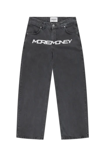 Baggy-Jeans mit Logo von More Money in Schwarz