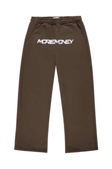 Jogginghose mit Logo „More Money“ in Braun